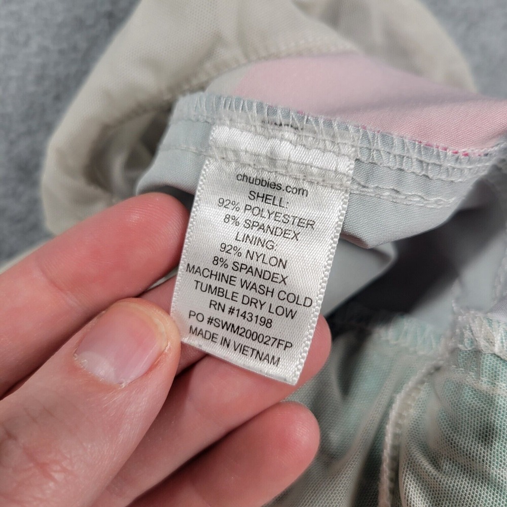 Chubbies Men's Small Aquatic Libations 5.5" Inseam Swim Trunks Turquoise Aqua - Picture 7 of 8